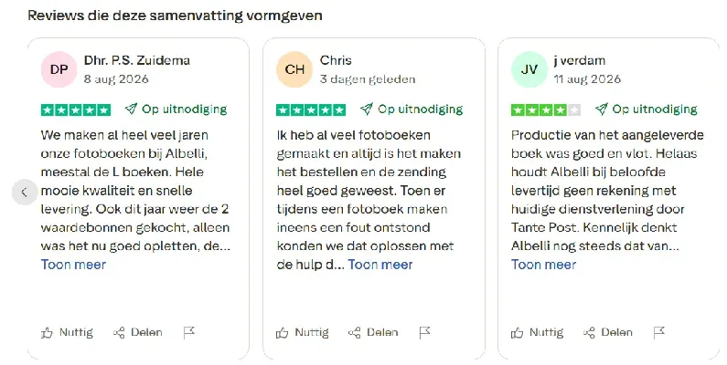 Albelli recensies: wat klanten echt zeggen